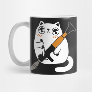 Cuddly Combat Cat Mug